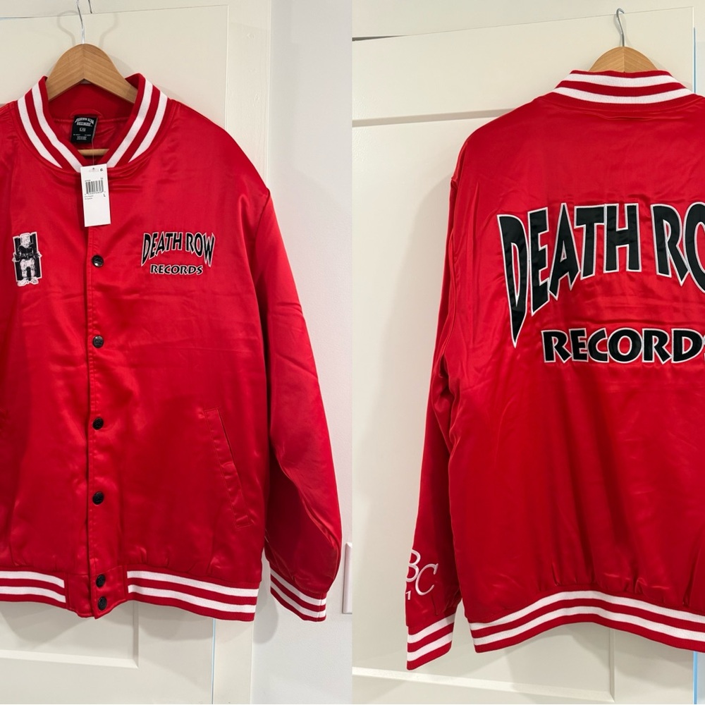 DEATH ROW RECORDS Core Chair Logo Varsity Jacket